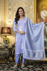Ordene Ahora Nuevo Diseño de Salwar Kameez con Cuello en V, Estilo Casual y para Fiestas, en Viscosa y Rayón con Bordado, para Mujer - Product Image 3