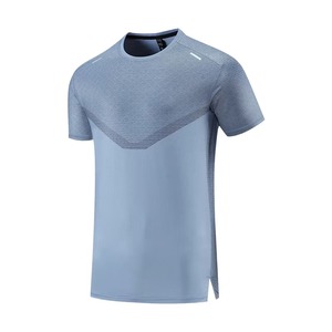 Custom Athletic Compression Gym Shirt Manufacturer Fitness Workout Apparel Cotton <b>Polyester</b> Screen Print DTF Printing OEM ODM - Product Image 6