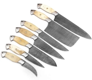 Handmade Carbon Steel Sustainable Multifunction Chef <b>Knife</b> <b>Set</b> 5 Pieces Razor <b>Sharp</b> High Carbon Forged Customizable Wholesale - Product Image 1