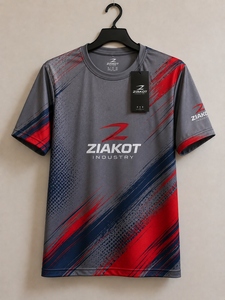 ZIAKOT industry Nouveau design T-shirt de performance personnalisé pour homme, bleu marine et or vieilli - Product Image 2