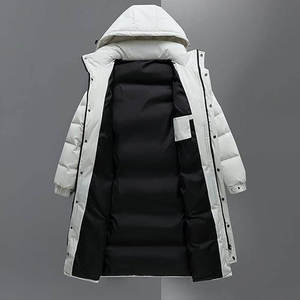 <b>Men</b> <b>Long</b> Down Jacket Winter Warm Hooded Parka Oversized Puffer <b>Coat</b> Thick Padded Outerwear <b>Waterproof</b> Windproof Warm Overcoat Cu - Product Image 4