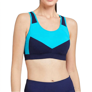 Sujetador deportivo de color para mujer, espalda cruzada, soporte medio, transpirable, de elastano y poliéster, para yoga y ropa deportiva. - Product Image 2