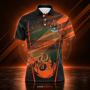 Camiseta de Billar de Alto Rendimiento, Uniforme de Billar de Secado Rápido, Camiseta Polo de Manga Corta, Camiseta de Equipo de Billar - Product Image 2