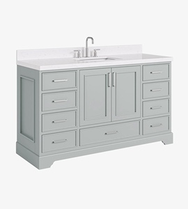 Mueble de Baño Mary de 60 Pulgadas con Lavabo Individual, Solo Mueble, 3 Opciones de Acabado, Venta al Por Mayor, Fábrica en Vietnam - Product Image 2