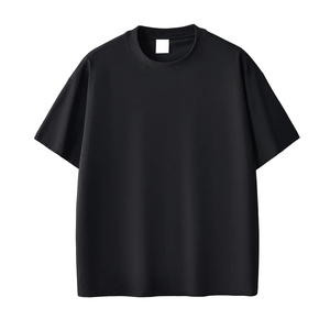 Camiseta de Hombre con Logotipo Personalizado, 100% Algodón, Talla Grande, Manga Corta, Unisex, de Alta Calidad, Corte Holgado, Hombros Caídos - Product Image 3