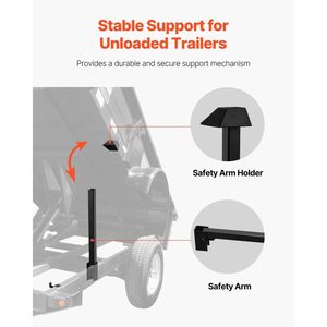 Kit de elevación hidráulico de 17,600 lb/8 T, kit de elevación de tijera hidráulico estándar para plataforma de remolque de 12 V, elevador de tijera para caja de remolque - Product Image 4