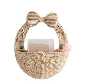 Handwoven Rattan Seashell <b>Wall</b> Hanging Basket Decorative <b>Wicker</b> Storage for Coastal Home <b>Decor</b> - Product Image 5