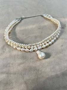 Elegante Collar de Perlas de Imitación para Mujer, con Colgante de Gota de Agua, Conjunto de Joyería con Cuentas para Boda - Product Image 4