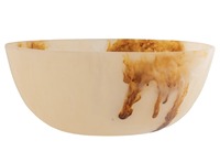 Bol en bois poli fait main avec des veines brunes naturelles, design moderne, durable, non toxique, bol décoratif pour servir des salades