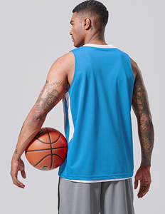 Camiseta deportiva reversible de baloncesto, uniforme de equipo de baloncesto, camiseta sin mangas lisa para entrenamiento, doble atlética - Product Image 3