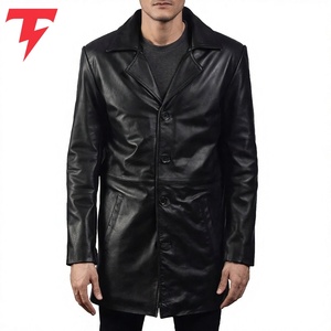 Venta Directa de Fábrica, Precio al por Mayor, Abrigos de Cuero Genuino para Hombre, Ajustables, Impermeables, Transpirables, de Doble Botonadura, Nueva Llegada - Product Image 2