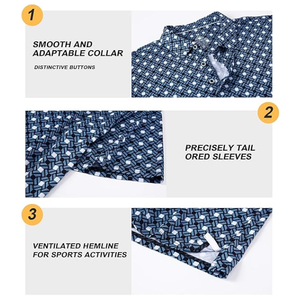 Chemises polo, chemises polo pour hommes en gros, nouveau design, logo personnalisé imprimé, chemises polo personnalisées à motifs floraux pour hommes - Product Image 6