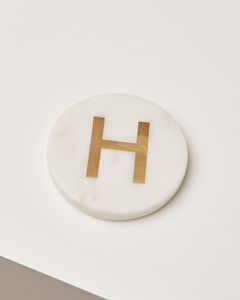 Elegant Design <b>Marble</b> <b>Coaster</b> With Brass Strip Stone <b>Coaster</b> With Brass Mats & Pads At very low competitive Price - Product Image 4