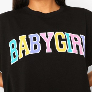 T-shirt imprimé rose à col rond pour femme, manches courtes, coupe décontractée, respirant, écologique, séchage rapide, 100% coton tricoté, été - Product Image 3