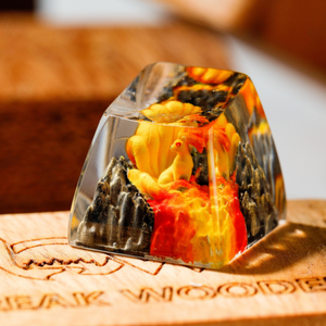 Keycaps Artisanat Forêt Mystique, Keycaps Artisanat Personnalisé, Keycaps Anime Mignons, Keycaps Verts, Ensemble de Keycaps, Keycaps en Bois - Product Image 1