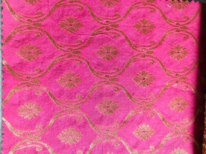 Tissu brodé floral bleu, textile à motif floral tissé, matériau pour vêtements et décoration intérieure - Product Image 3
