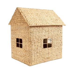 Cesta Ecológica para Niños, Hecha a Mano, de Jacinto de Agua, con Forma de Casa, para Almacenamiento de Juguetes en Guardería, Venta al Por Mayor, Proveedor Ecológico - Product Image 1