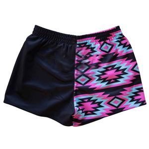 Shorts de course pour hommes en toile OEM, avec logo frontal, séchage rapide, fermeture à cordon, design personnalisé, impression par sublimation, dernières tendances - Product Image 2