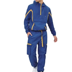 Mens <b>Lightweight</b> Windbreaker Sports Set <b>Jacket</b> and Pants for Training <b>Running</b> Gym Fitness and Casual Everyday Wear - Product Image 1
