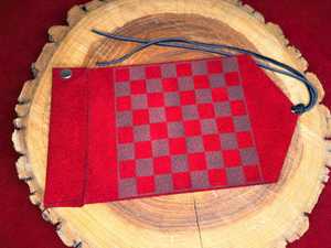 Leather Magnetic <b>Backgammon</b> <b>Set</b> Foldable Travel Game for Outdoor & Party Use Orange with Fabric Tag - Product Image 4