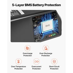 Batterie au lithium pour vélo électrique 52V 20Ah avec chargeur BMS 3A, verrouillage, prise en charge du moteur 1500W, amovible - Product Image 4