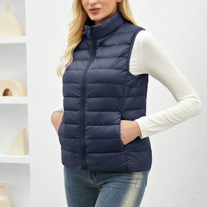 custom design puffer vest gilets waistcoat casual fashion winter woman clothes coat puffer sleeveless <b>jacket</b> women puffer vest - Product Image 3
