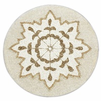 Tapis de table en perles de verre à motif de feuilles, assiette de chargeur perlée, napperon parfait pour dîner Thanksgiving et décor festif