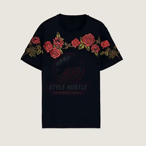 T-shirts brodés à faible MOQ, dernier style, tissu doux, nouveau design - Product Image 4