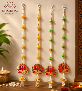 Guirlande de fleurs de lotus artificielles très vendue pour mariage indien Haldi Mehndi Sangeet, décoration de maison et toile de fond de fête - Product Image 1
