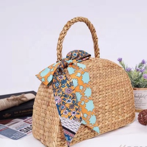 Femmes fait à la main Vintage Style ethnique jacinthe paille coton sac haut de gamme mode chaîne décoration meilleur prix en gros Vietnam - Product Image 2