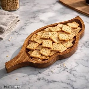 Assiette décorative en bois sculptée en forme de gland, plateau décoratif en forme de noix pour servir les fruits, plateau de service décoratif pour la maison - Product Image 6