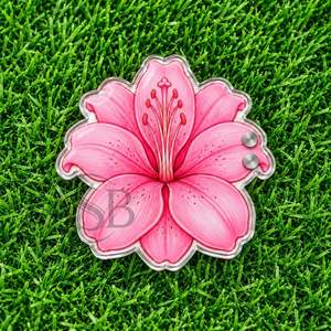 Porta Pestañas Acrílico en Forma de Flor Rosa con Imanes, Personalizable con Logotipo, Diseño Floral Rosa - Product Image 6