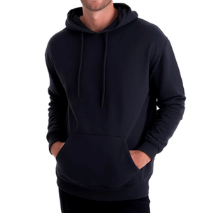 Sweat à capuche zippé en molleton de coton épais, couleurs personnalisées, brodé, pour homme, mode hiver, avec caractéristiques écologiques - Product Image 1