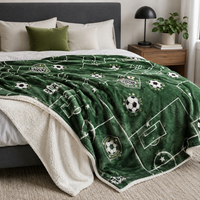 Couverture en flanelle sherpa à double couche personnalisée avec impression de club