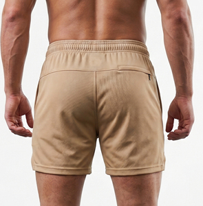 Pantalones Cortos Deportivos de Malla para Hombre con Cordón Ajustable, Ajuste Delgado, para Yoga y Ejercicio - Product Image 2