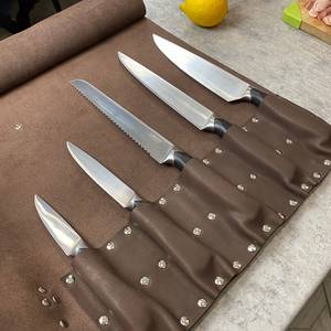 Bolsa de Cuero Genuino de Lujo para Cuchillos de Chef, Protección Duradera a Prueba de Olores para Profesionales Culinarios, Organizador de Viaje LSKR-0019 - Product Image 2