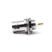 Connecteur RF BNC femelle traversant BNC-50KY 50 Ohms en laiton massif avec coupelle à souder pour équipement de test