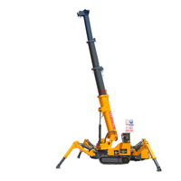 Mini grue araignée avec moteur diesel ou électrique, rotation à 360 degrés pour les espaces étroits