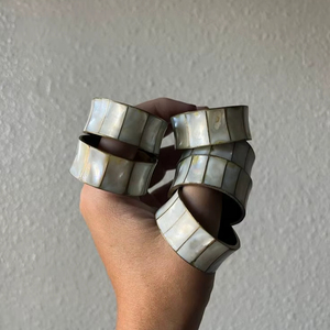 ห่วงรัดผ้าเช็ดปากทำจากสเตนเลสแบบฝังม็อบทำจากทองเหลือง - Product Image 1