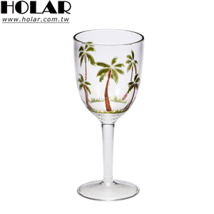 [Holar] Copas de Vino de Plástico Estilo Vacaciones de Verano, 12 oz, Irrompibles, para Resorts de Playa y Bares Junto a la Piscina - Product Image 1