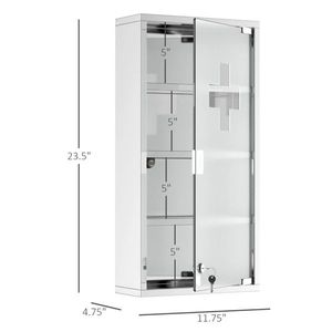 4 Layer Stainless Steel Wall Box Lockable Bathroom Cabinet Furniture - Product Image 3