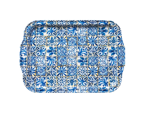 Caliente nueva llegada personalizado grande moderno rectángulo hecho a mano esmaltado bandeja de servicio de acero inoxidable elegante portátil Navidad - Product Image 4