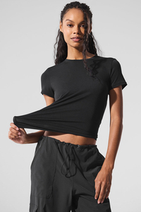 T-shirt court d'été pour femme, manches courtes, couleurs personnalisables, décontracté, vente en gros - Product Image 2