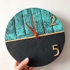 Wooden Round Wall <b>Clock</b> Leaf Relief Gold Pins Modern Design Battery Operated Quartz <b>Movement</b> Analog Display Accurate Time - Product Image 3