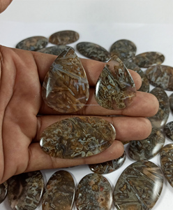 Natural Brown Stick Agate Cabochon Polished Loose Gemstone 20-35mm for Jewelry Making Mix Shape Wholesale Lot - Product Image 6