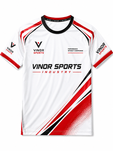 เสื้อว่ายน้ำวินอร์ สปอร์ตส์ สีแดง แขนสั้น พิมพ์ลายแบบซับลิเมชั่น เป็นมิตรกับสิ่งแวดล้อม ป้องกันแบคทีเรีย ผ้ายืดสแปนเด็กซ์ แห้งเร็ว สำหรับผู้ใหญ่ ทั้งชายและหญิง - Product Image 2