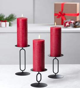 Candelabros de Hierro Negro de Estilo Nórdico Minimalista, Decoración Romántica para Mesa de Comedor, Adornos para Crear Ambiente - Product Image 4
