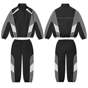 Wholesale Windbreaker Tracksuit Unisex Nylon <b>Track</b> <b>Jacket</b> and Shorts Set <b>Jackets</b> Customize Sweat Suits <b>for</b> <b>Men</b> - Product Image 4