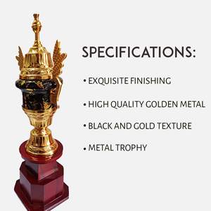 Juego Premium de 3 Trofeos Metálicos para Regalo de Agradecimiento, Premios Deportivos, Trofeo de Reconocimiento Laboral y Premio a Empleados - Product Image 3
