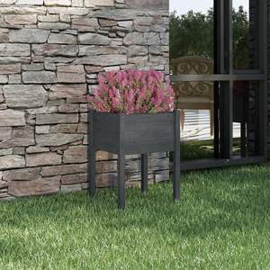 Jardinière durable en pin massif gris 19,7x19,7x27,6 po – Pots et jardinières - Product Image 1